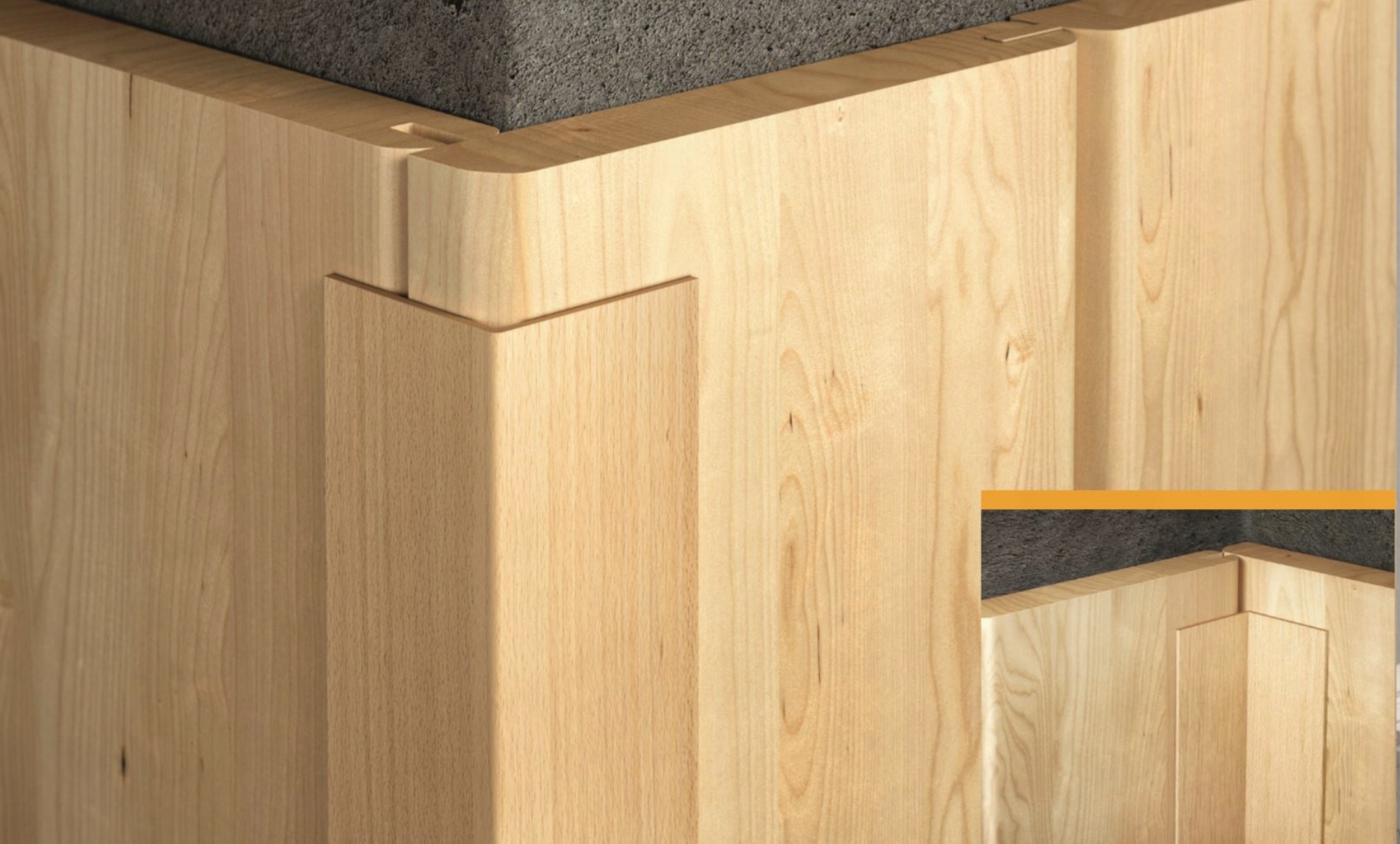 Kątownik PCV 10x10/2,90 m, dąb jasny