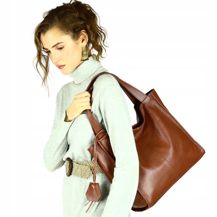 Kožená dámska kabelka taška SHOPPER cez rameno