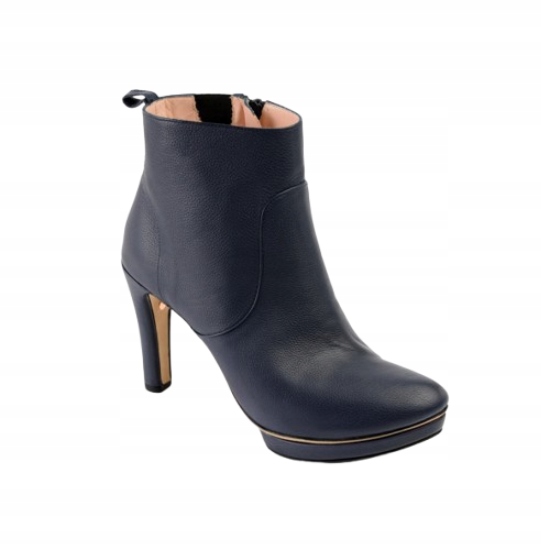 Repetto Tmavě Modré Kotníkové Boty Na Štíhlém Podpatku Z Přírodní Kůže 41 3CI