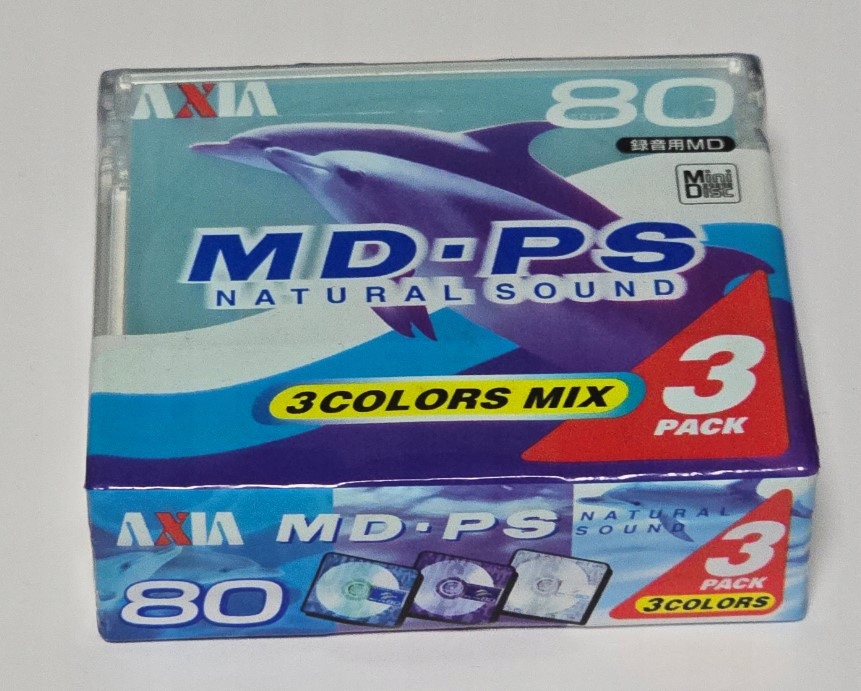 Diskety Minidisc MD Axia 80 Min 3 C0LORS MIX 3 Pack 3 Ks Fólie Japan