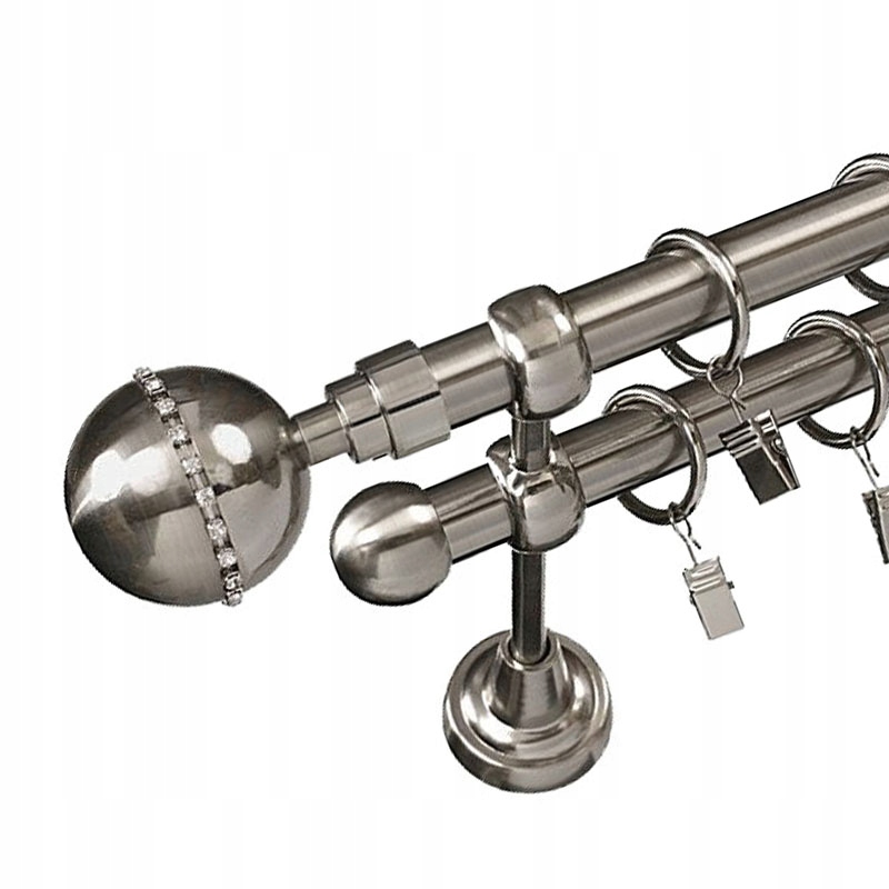 

Ozdobny karnisz 340 cm Srebrny z cyrkoniami 19+19