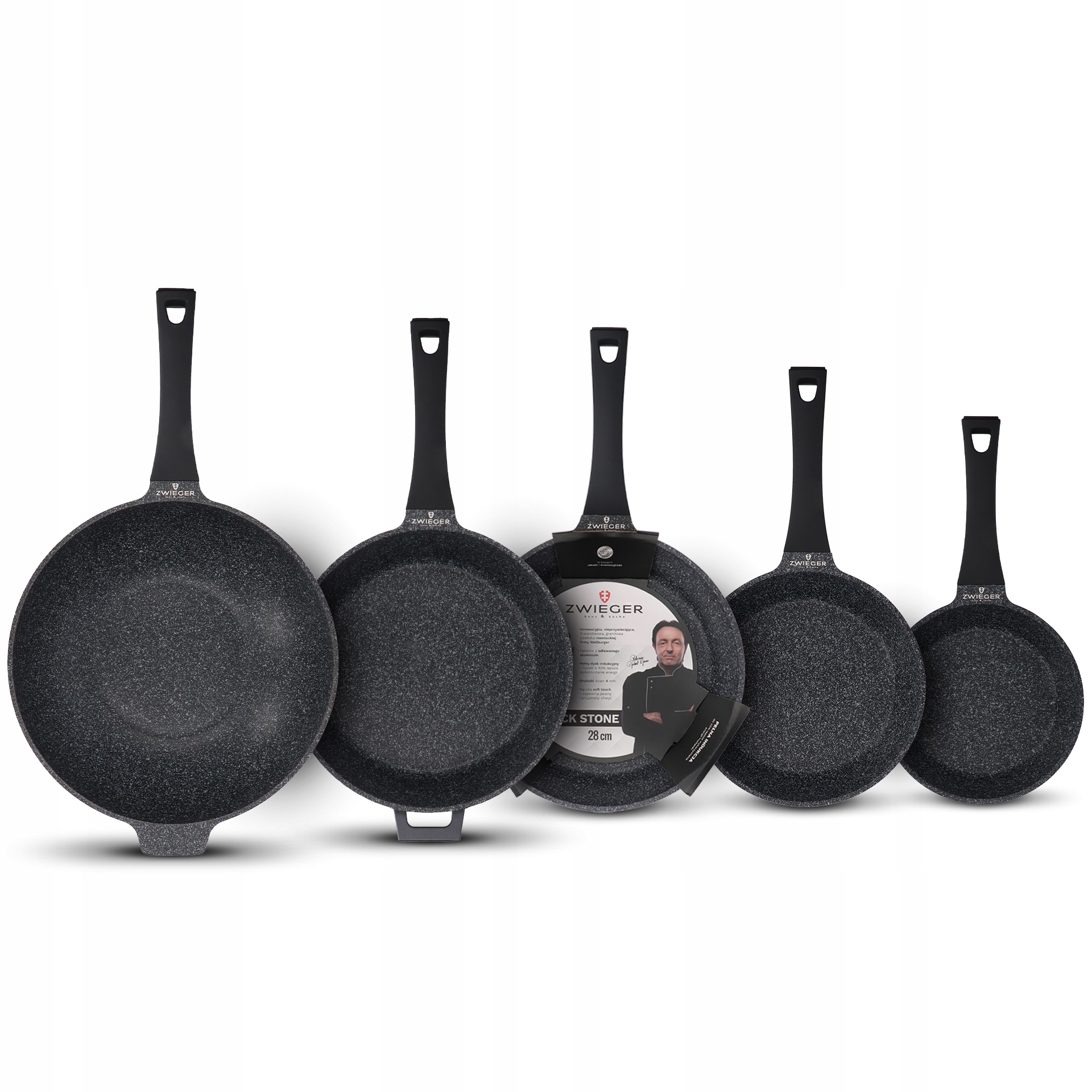 

Zwieger Black Stone Zestaw Patelni 5 El