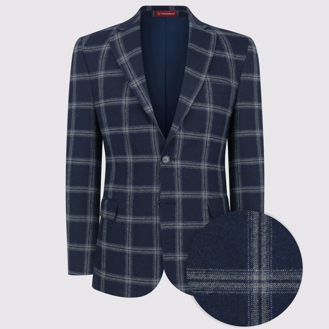 Pánská tmavě modrá kostkovaná sako s vlnou Pako Lorente vel 50/188