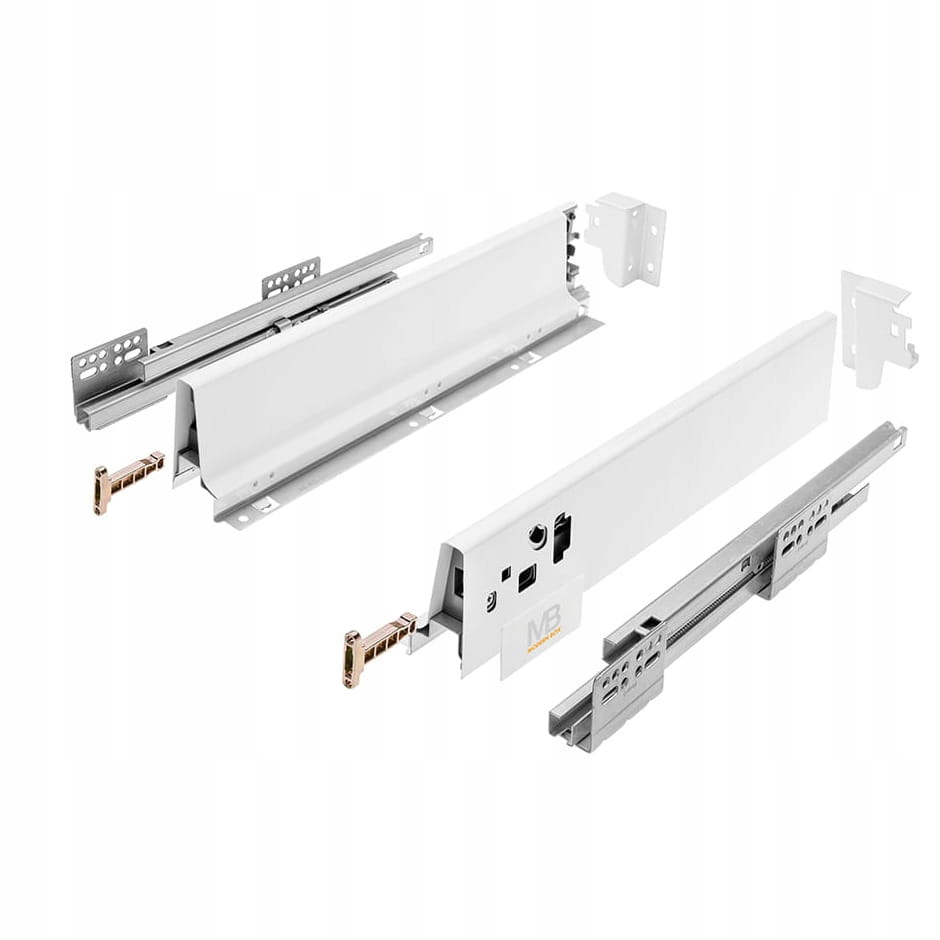 Szuflada Gtv Modern Box Piekarnikowa 500 MM Biała Pełny Wysuw Cichy Domyk