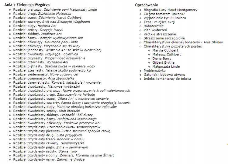 Ania z Zielonego Wzgórza Z Opracowaniem GREG Tytuł Ania z Zielonego Wzgórza