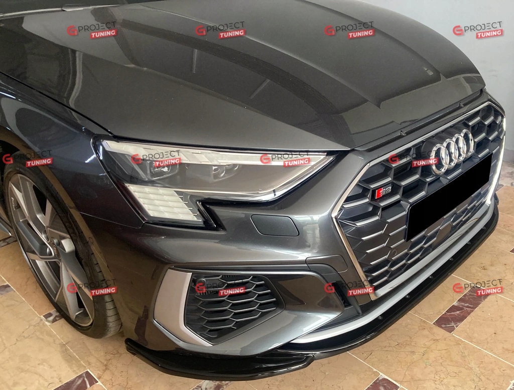 Dokładka przedniego zderzaka do AUDI A3 (8Y) Sedan 2020- czarny połysk EAN (GTIN) 4099654103232