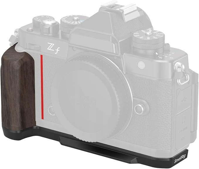 Smallrig Dřevěná rukojeť pro fotoaparát Nikon Z, boční, retro, destička, 4801