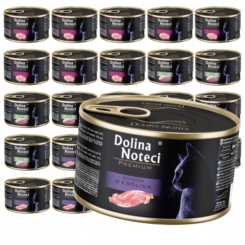 Dolina Noteci Premium Mix 24x185g Mokré Krmivo Pro Kočky Krůta Husí králík