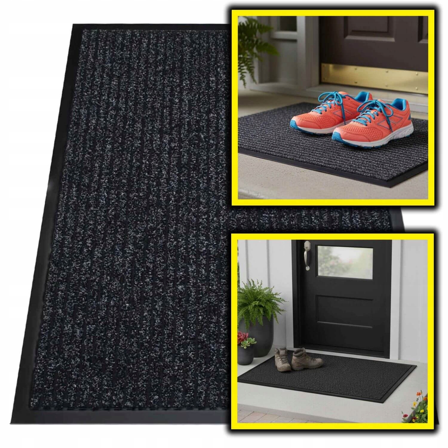 Rohožka Pod Dveře Vnější Gumová Rohožka Na Boty 120X240