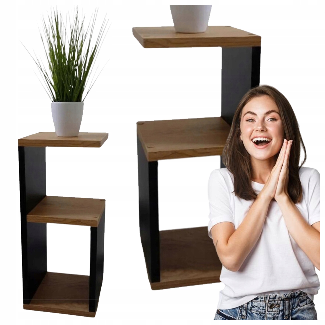 Noční stolek do ložnice Držák Na Květináč Regál na květiny Loftové barvy Trvalý