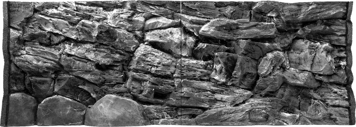 Levně 3D Strukturální Pozadí Šedá Skála Pro Akvárium 150x60