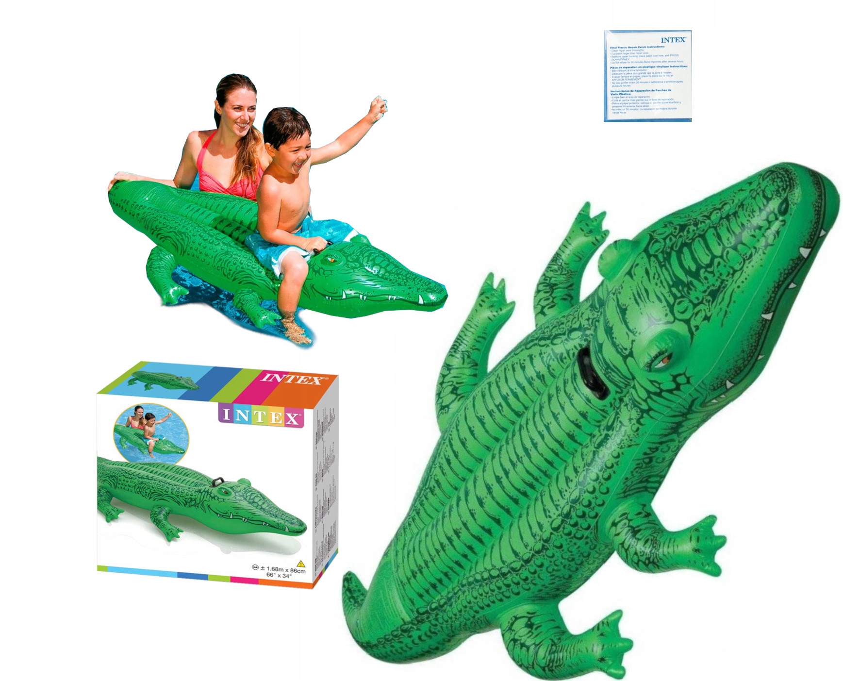 

Materac do pływania Krokodyl dmuchany Aligator 168