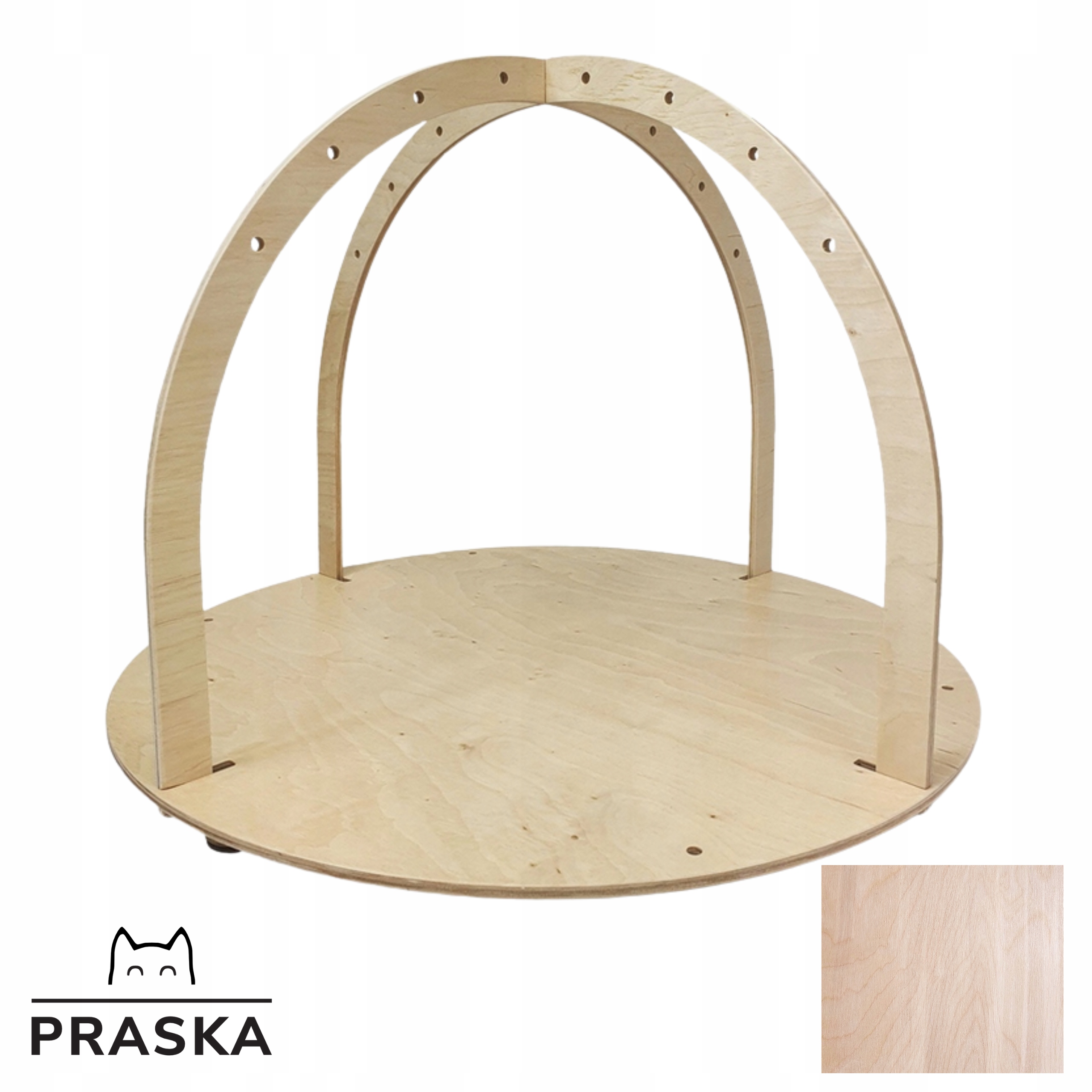Levně Pražské Dětské hřiště pro kočky hrazdičky z překližky dětské hřiště Arena 60x45 Natural