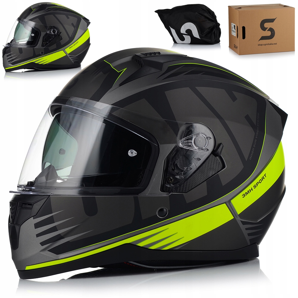 Motocyklová Prilba Ska-p 3MHA Fluo Mat Systém Pinlock Blenda Ecer 22.06
