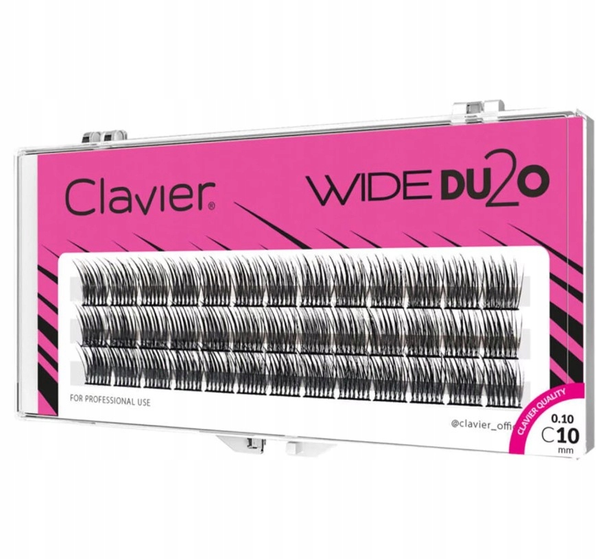 Kępki Rzęs Clavier Wide DU2O Mini Paski - 10 mm