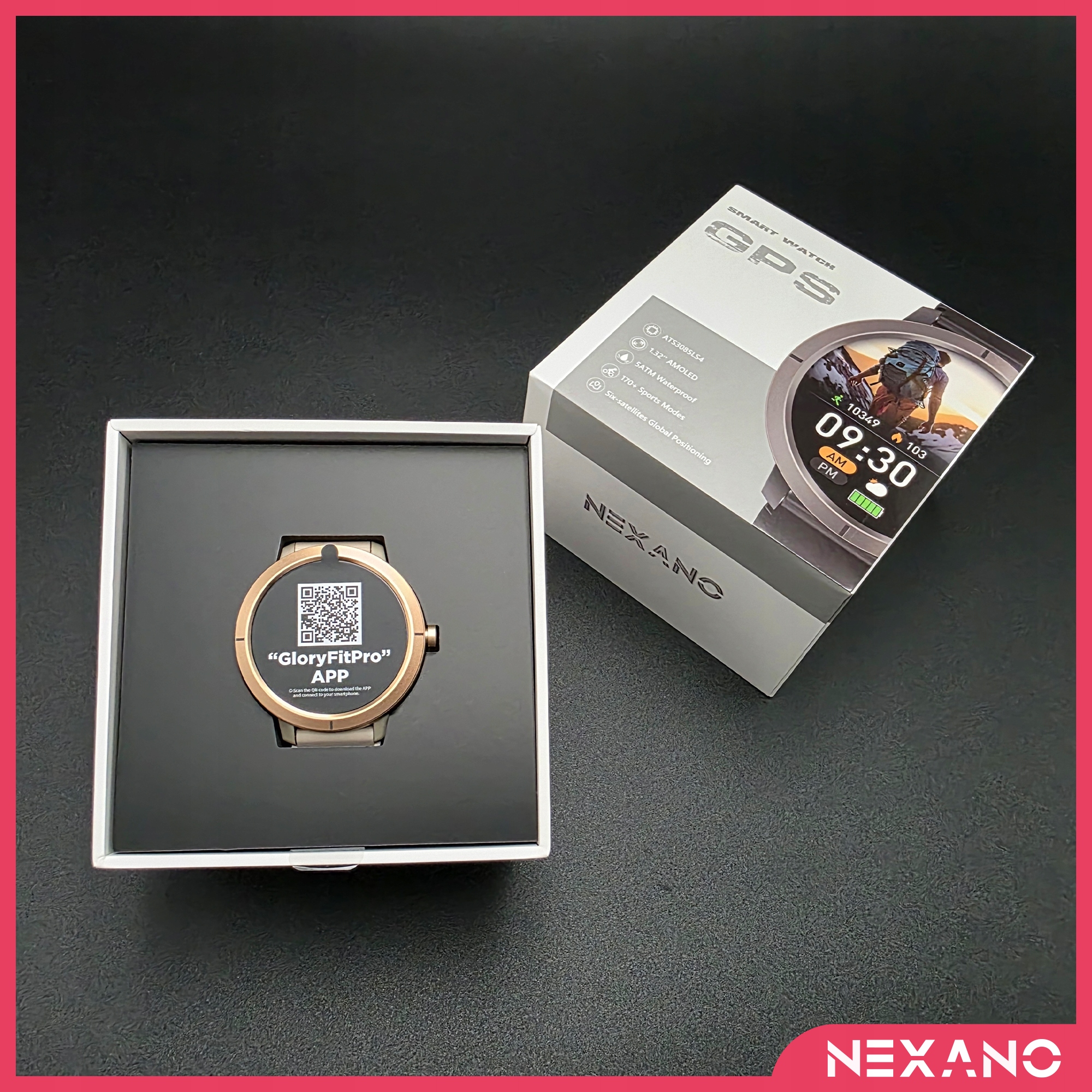 SMARTWATCH DAMSKI WODOODPORNY ZEGAREK MENU PL GPS AMOLED PULS SPORT 4 PASKI Szerokość koperty 43.5 mm