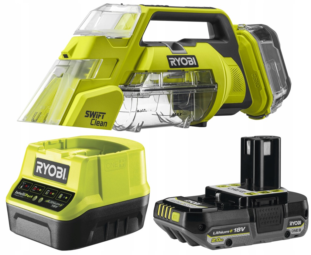 RYOBI RDC18-0 ODKURZACZ PIORĄCY AKUMULATOROWY +2Ah 18V 480 l/min