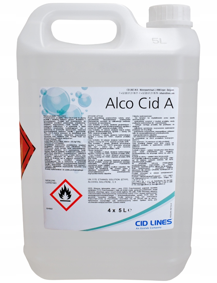 

Alco CID A 5l dezynfekcja narzędzi i powierzchni