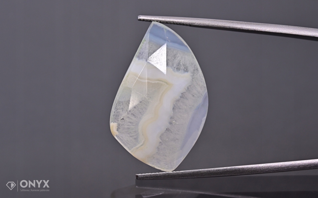 Agat Crazy Lace fazetovaná nepravidelná rozeta 27x