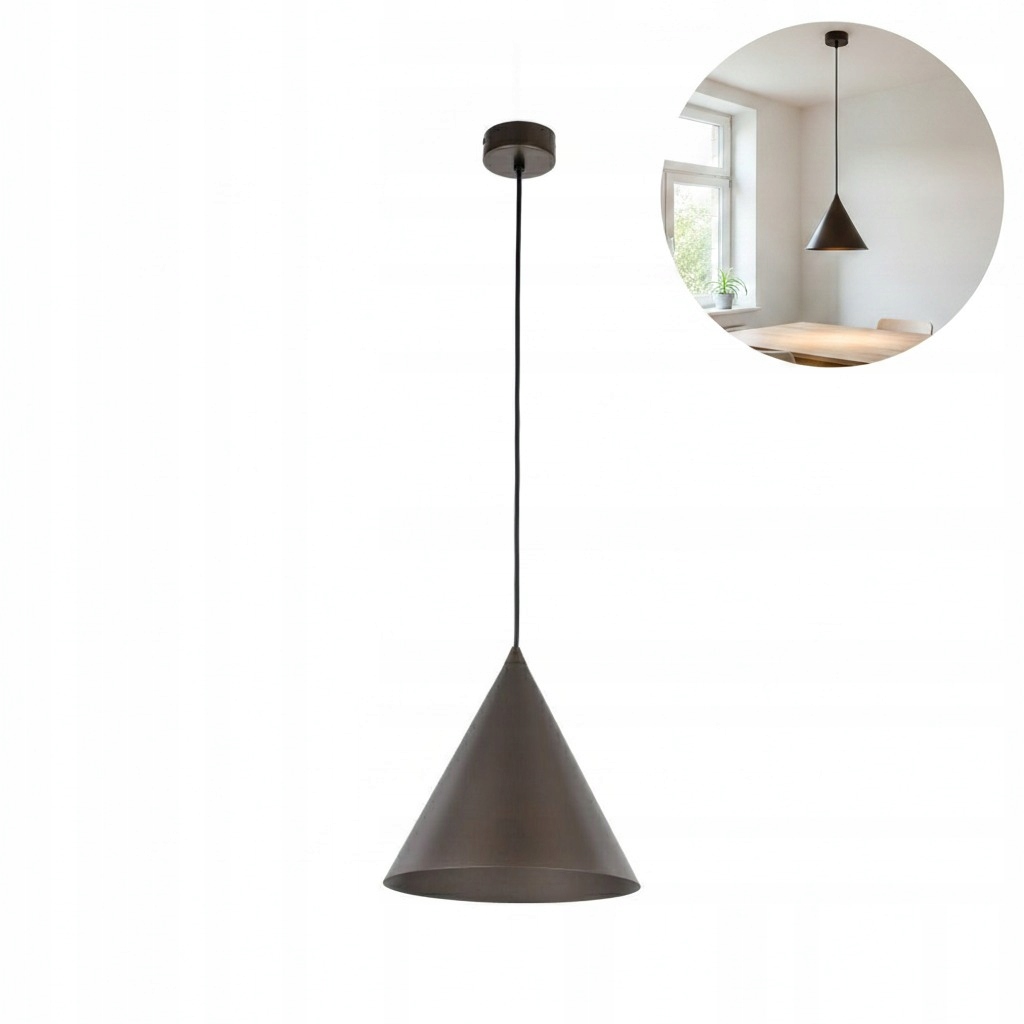 Závesná lampa Stropné Svietidlo Luster Cono Hnedá 15W Max Regulácia Tk Lighting