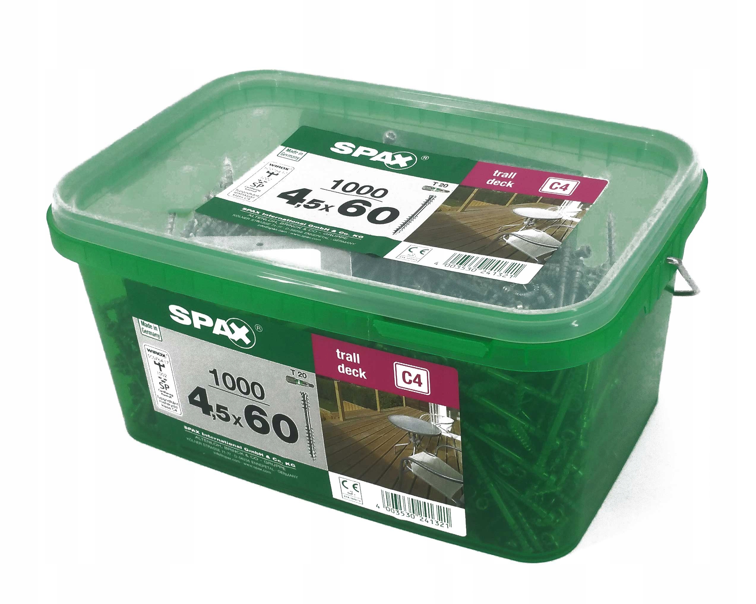 SPAX Wkręt do tarasu 4,5x60 WIROX 1000szt +wiertło Rodzaj wkręt