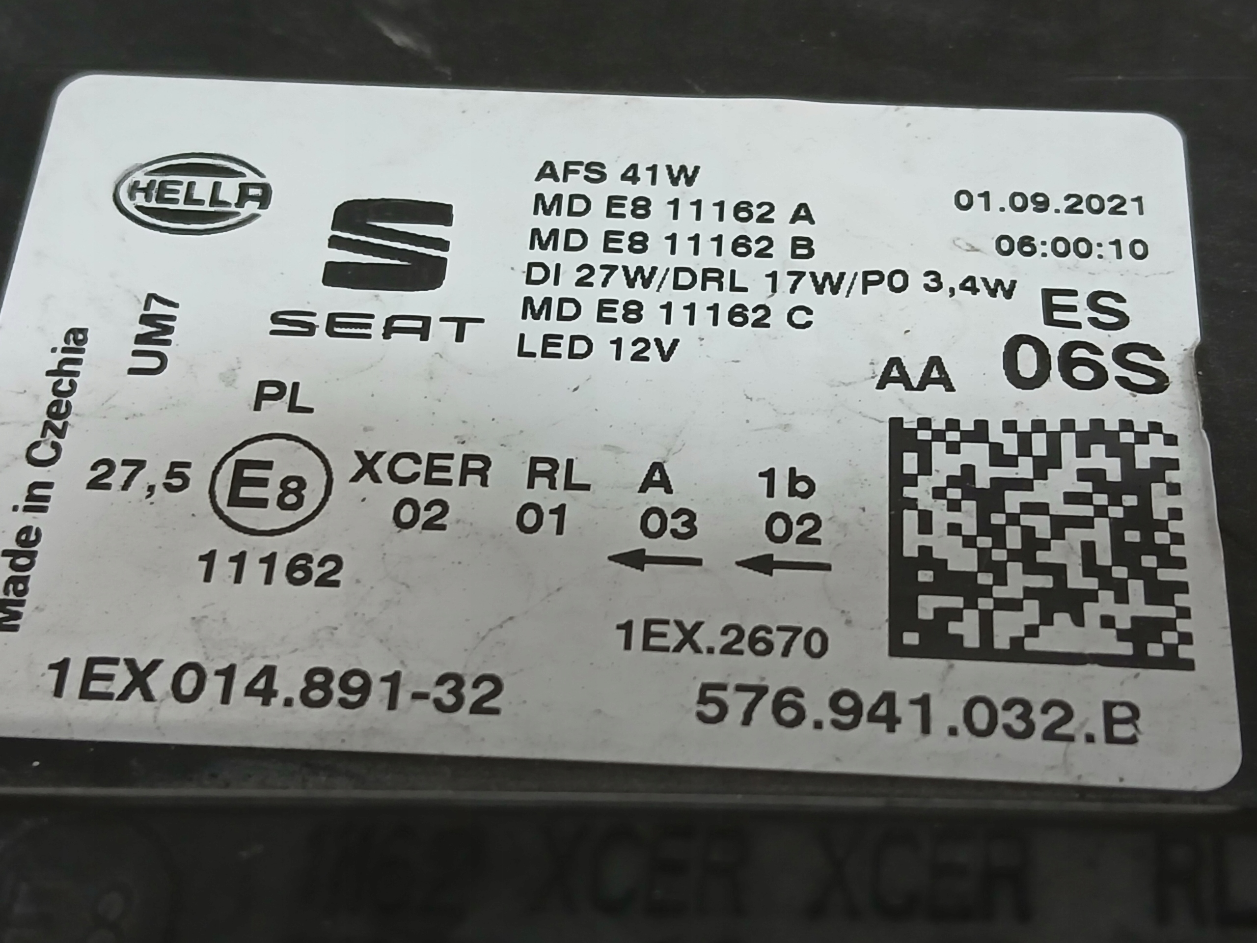 light front right SEAT ATECA LIFT FULL LED 576941032B