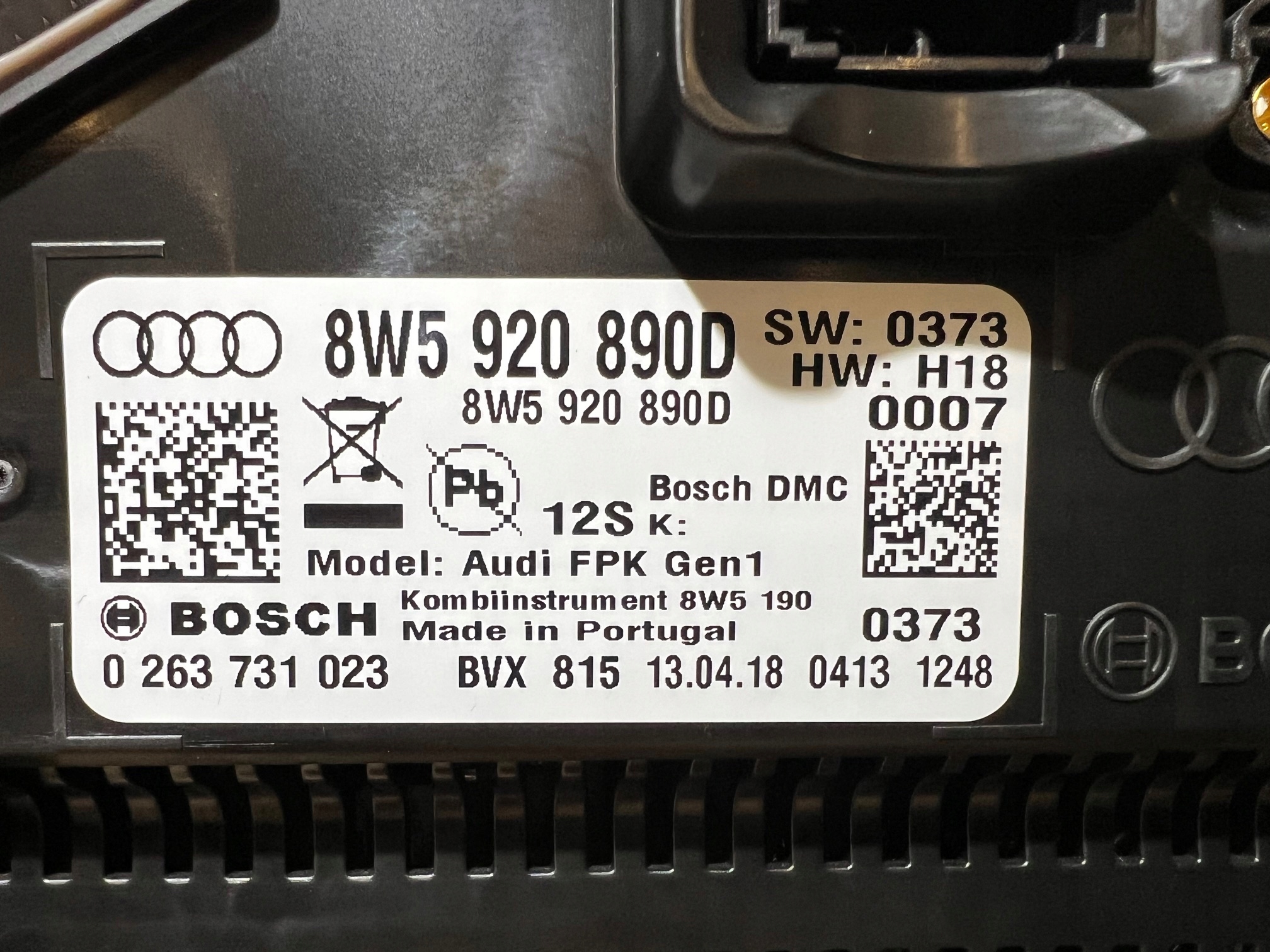 AUDI Q5 80A A4 B9 2.0 TFSI dials dials VIRTUAL 8W5920890D