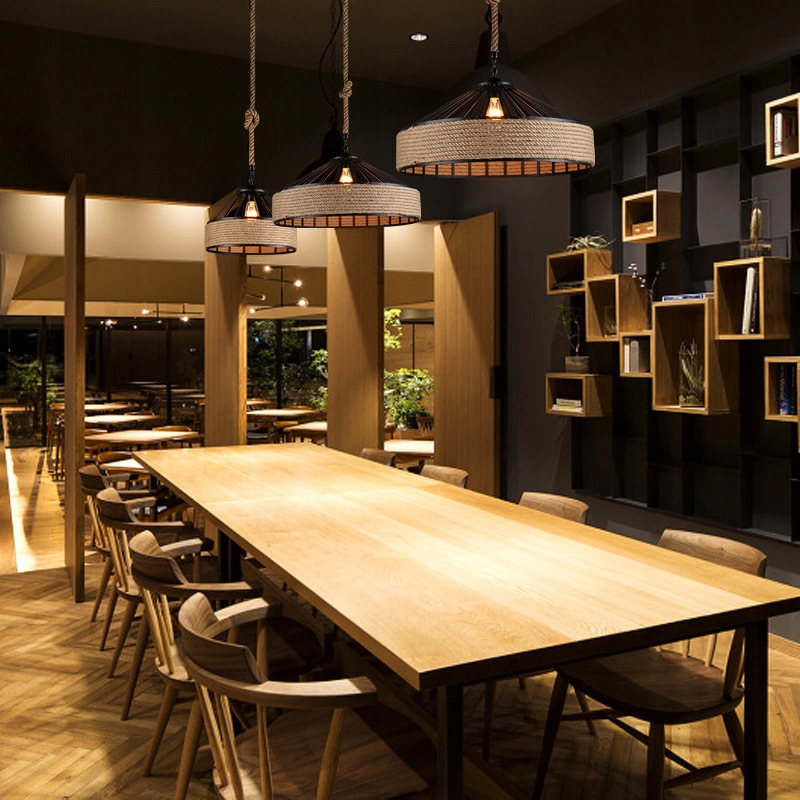 LAMPA SUFITOWA w stylu BOHO VINTAGE z PLECIONEJ LINY KONOPNEJ 40 CM Szerokość produktu 40 cm