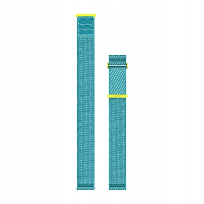 Materiałowy pasek ComfortFit Garmin 22mm w kolorze Amp yellow/Turquoise