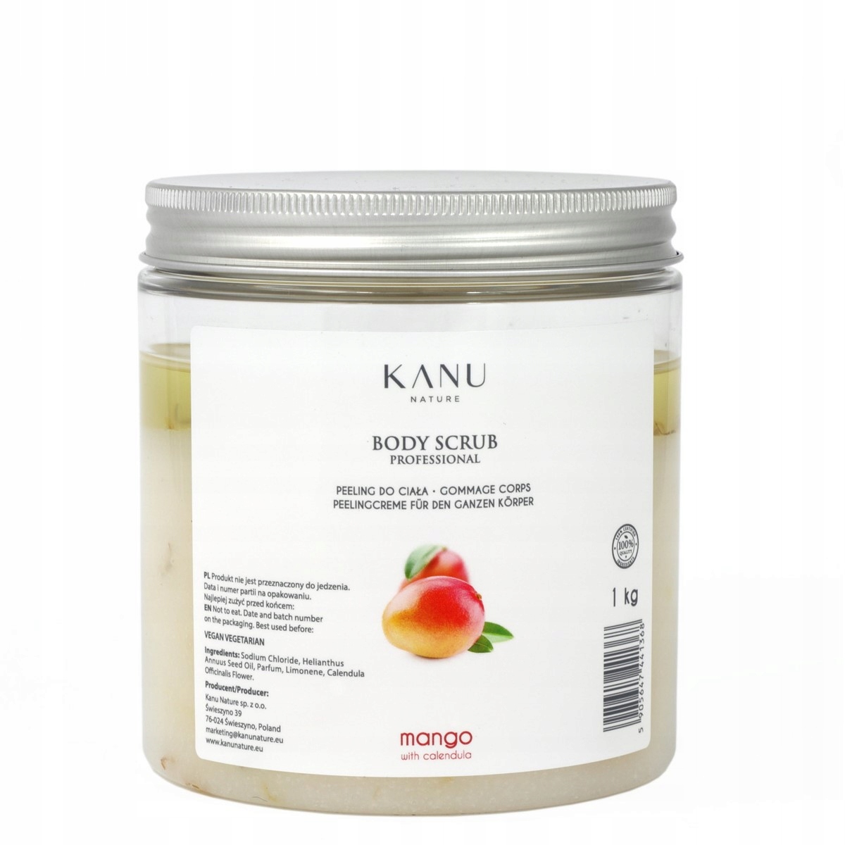 Kanu Mangový tělový peeling s měsíčkem 1KG