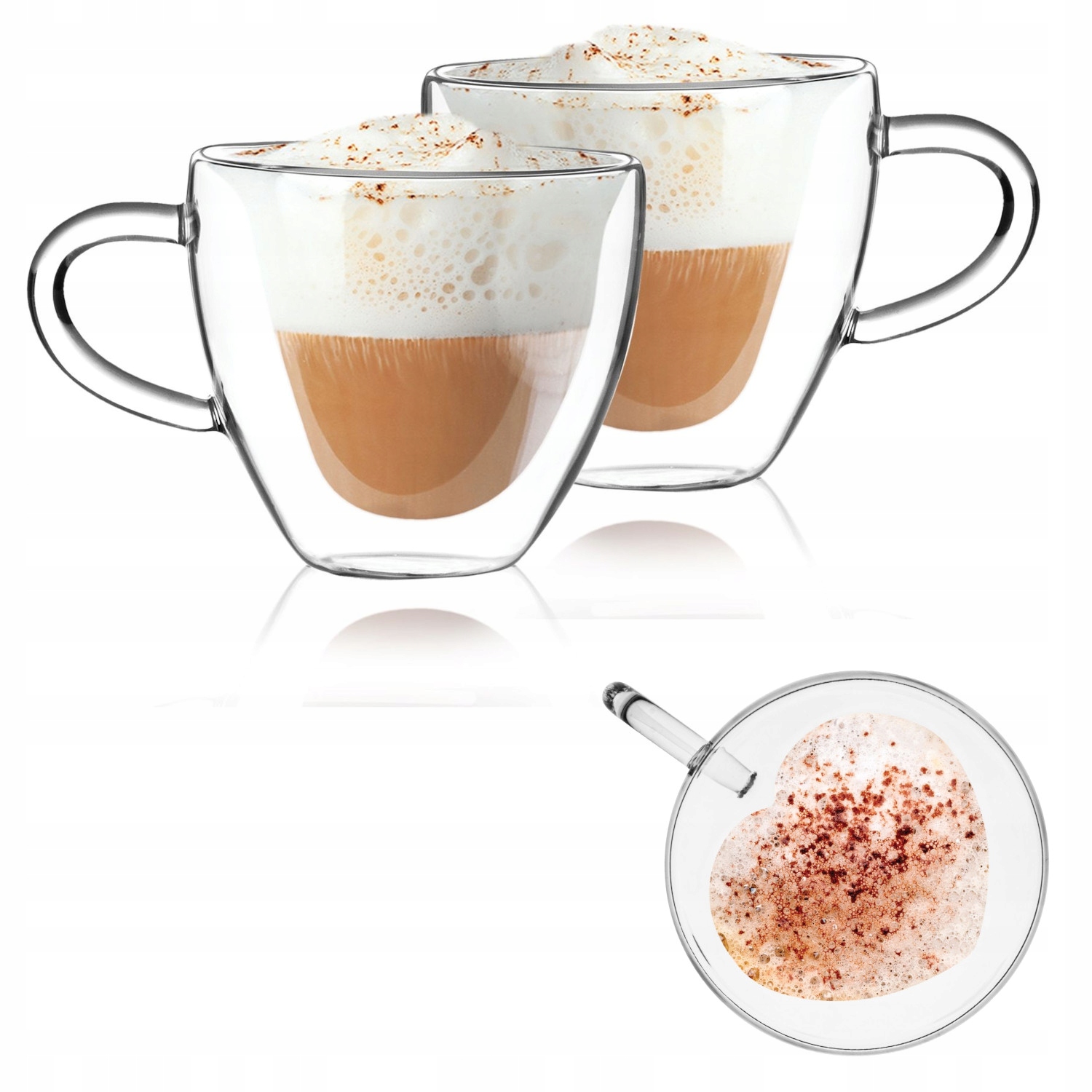 

Szklanki termiczne podwójne 2szt Cembra Hearts 0,3