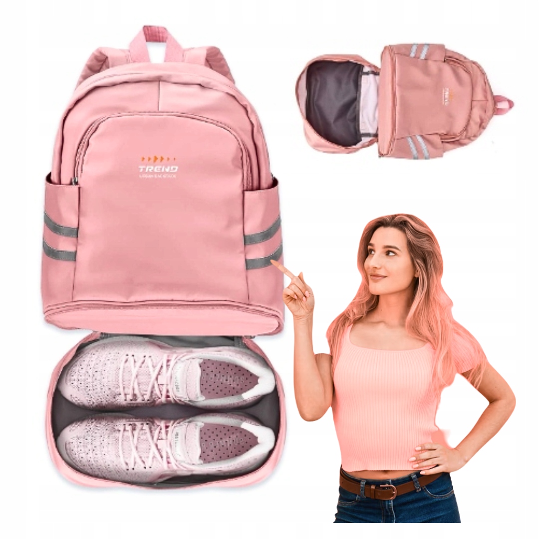 Plecak Sportowy Wodoodporny Z Przegrodą Na Buty Miejski Lekki