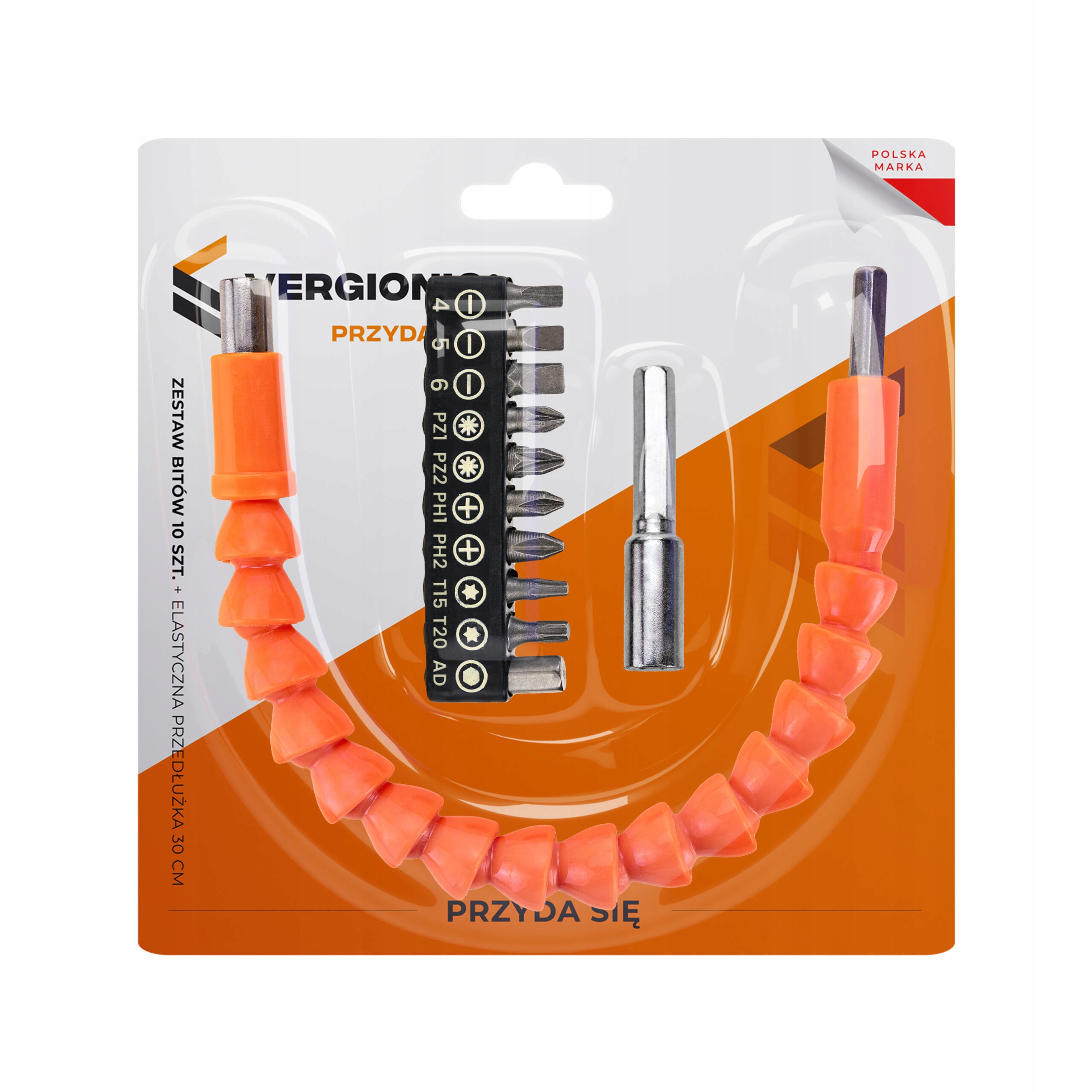 Zestaw bitów 10 szttuk + przedłużka 30 cm Marka Vergionic