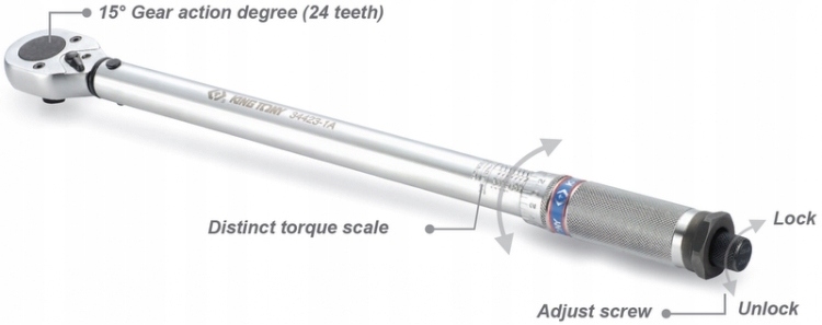 Momentový kľúč 3/8'' 5-25 Nm King Tony 34323-1A