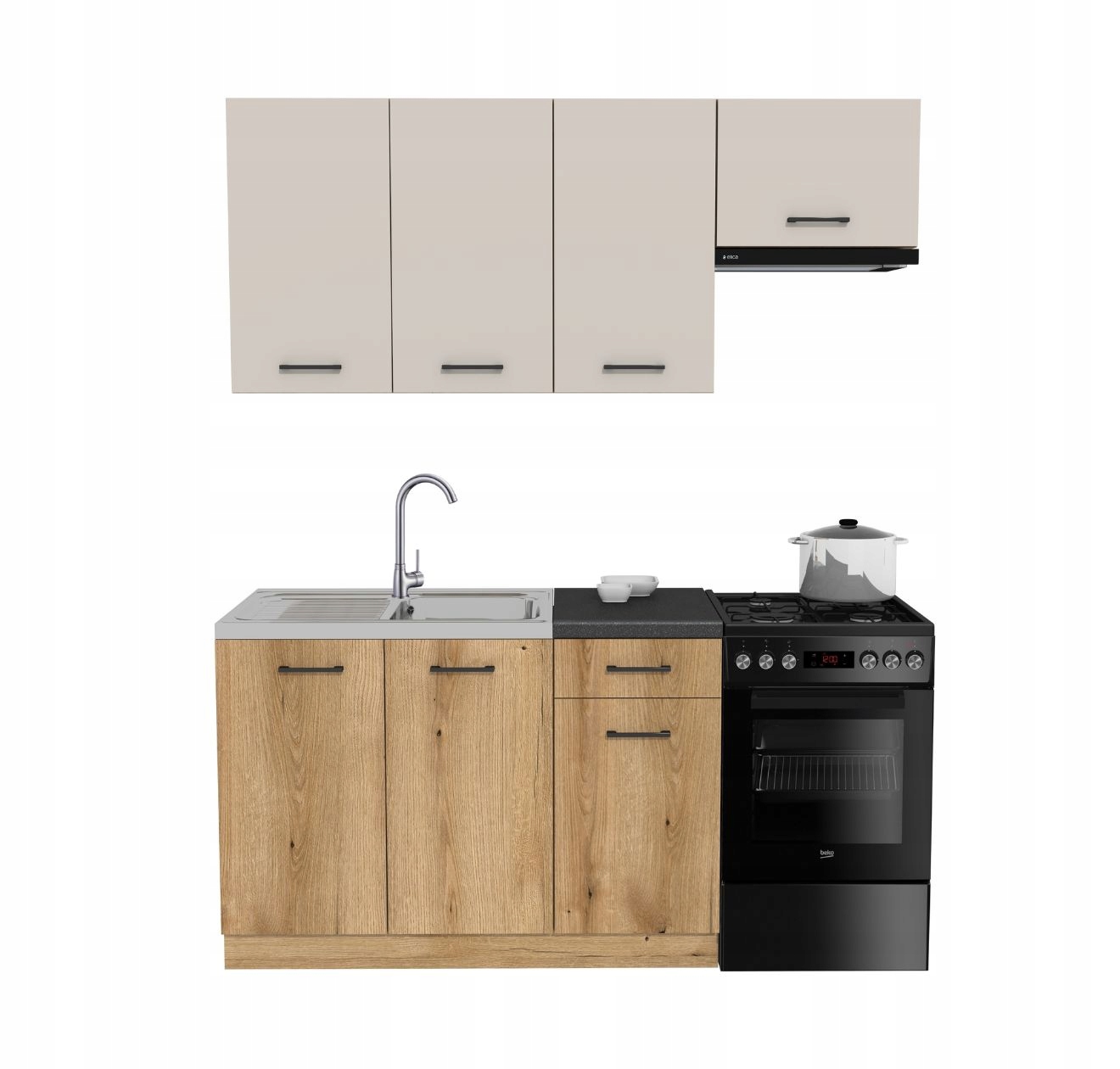 Kuchyňský set 170 Capri Dub Evoke Kašmír s deskou District Dark