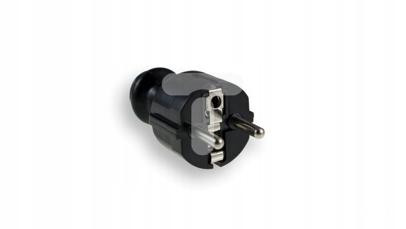 

Wtyczka prosta z/u 16A 250V Unischuko czarna WT-30