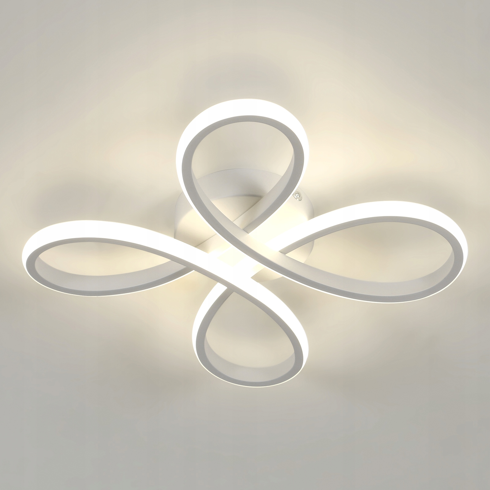 Lampa Wiszaca Biała Zyrandol Led Do Salonu 4000K Kreatywna Nowoczesna 30W