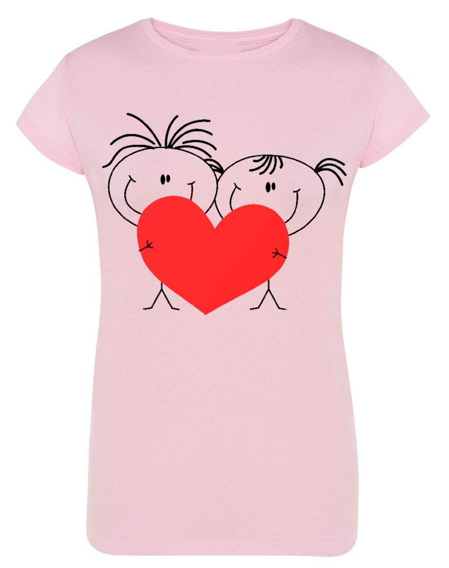 

Walentynki T-Shirt damski Serce Para Miłość r.L