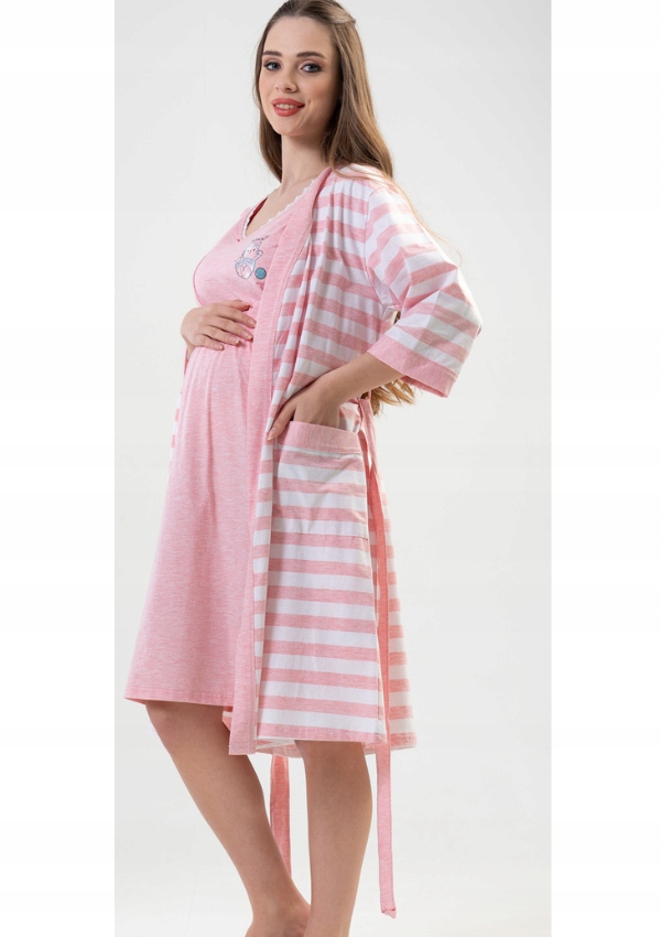 Komplet Damski Tunika Szlafrok Vienetta S 36 38 Rozmiar S