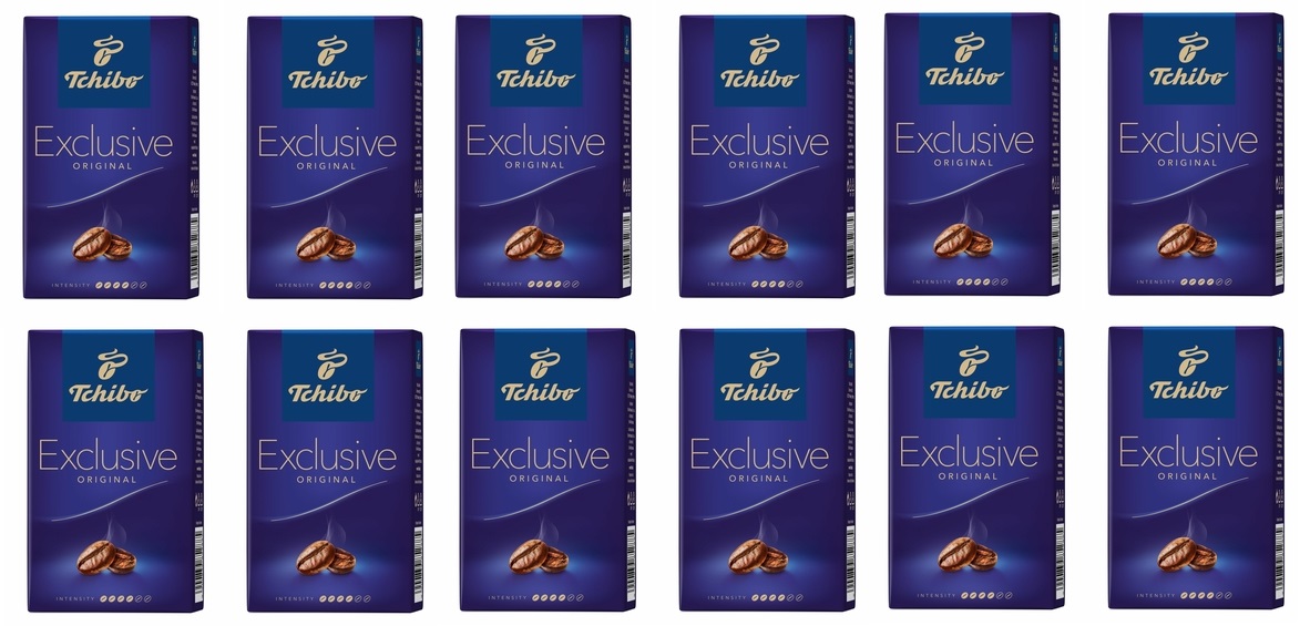12x 250g Tchibo Exclusive Kawa mielona Karton