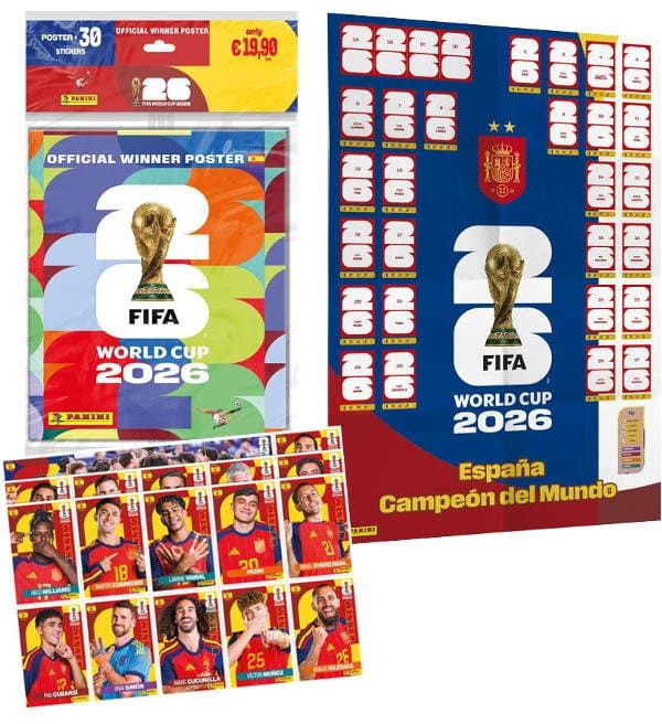 Plakat +30 Naklejek Hiszpania Official Winner Poster Fifa World Cup 2026