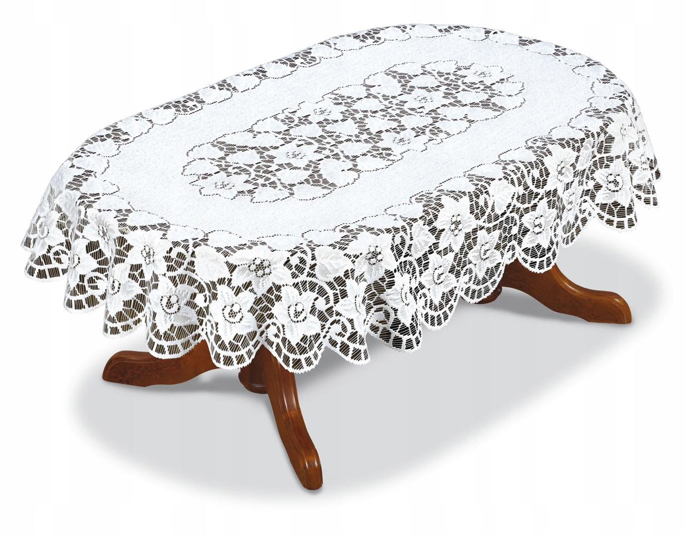 

Obrus biały żakardowy 100x150 owalny 221941