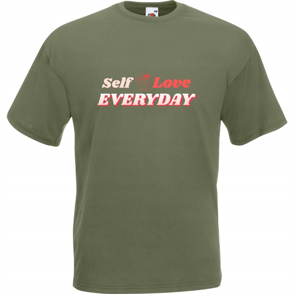 

Koszulka self love care everyday S oliwkowa