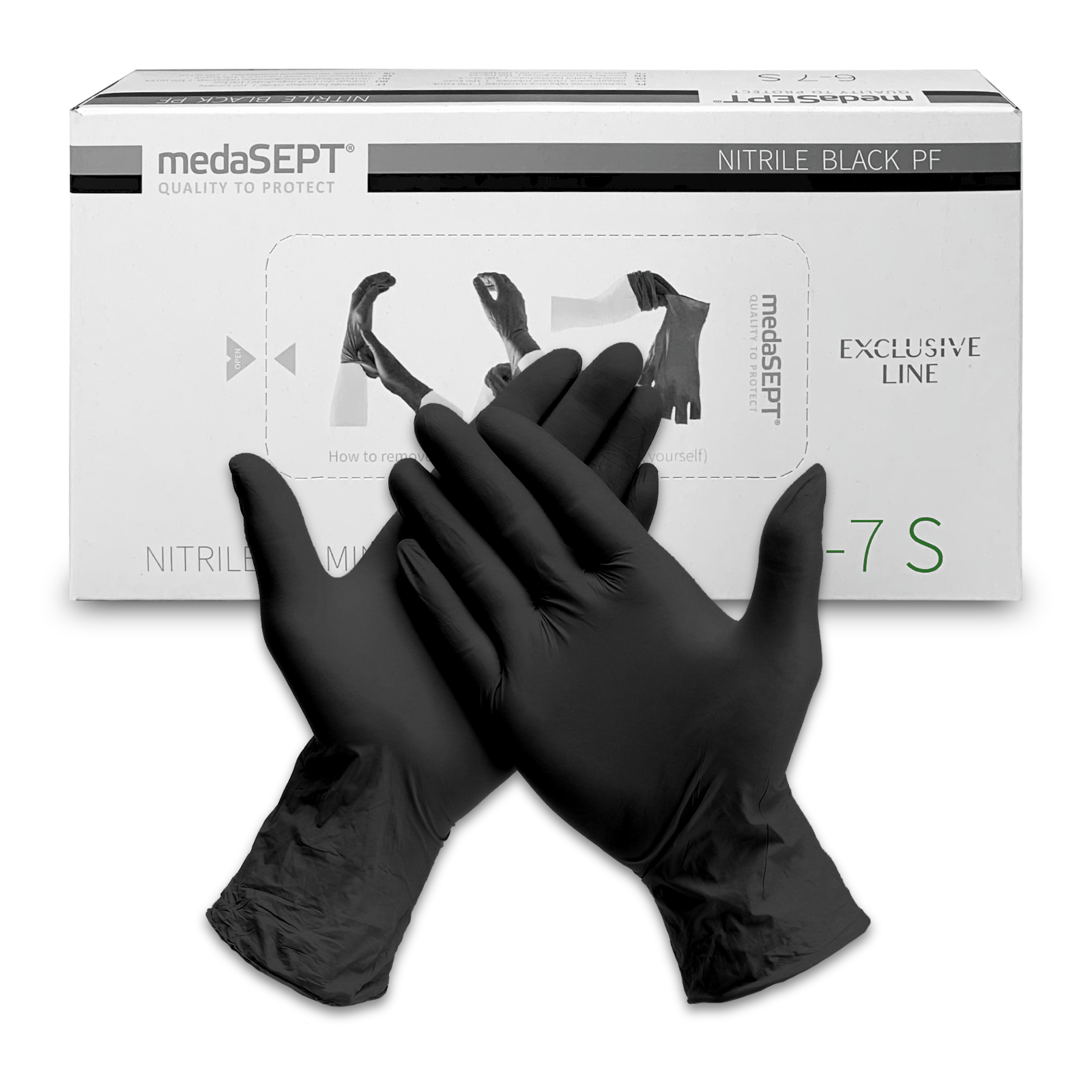 

Rękawice Rękawiczki Nitrylowe Czarne 100 S