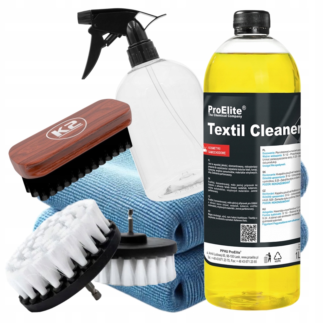 Zestaw czyszczenia tapicerki dywanów kanapy koncentrat płyn środek szczotka