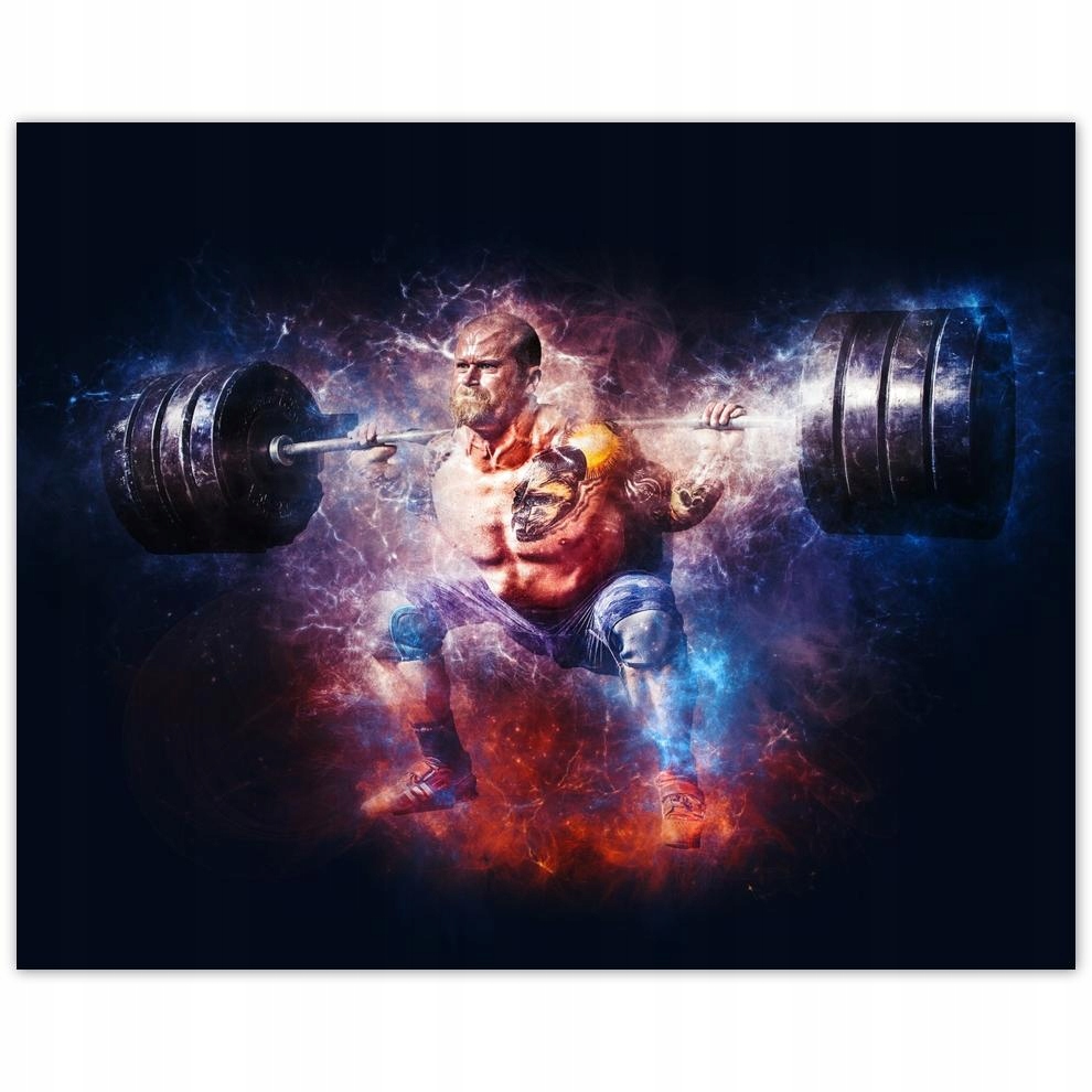 

Plakat 50x40 Podnoszenie ciężarów Siła