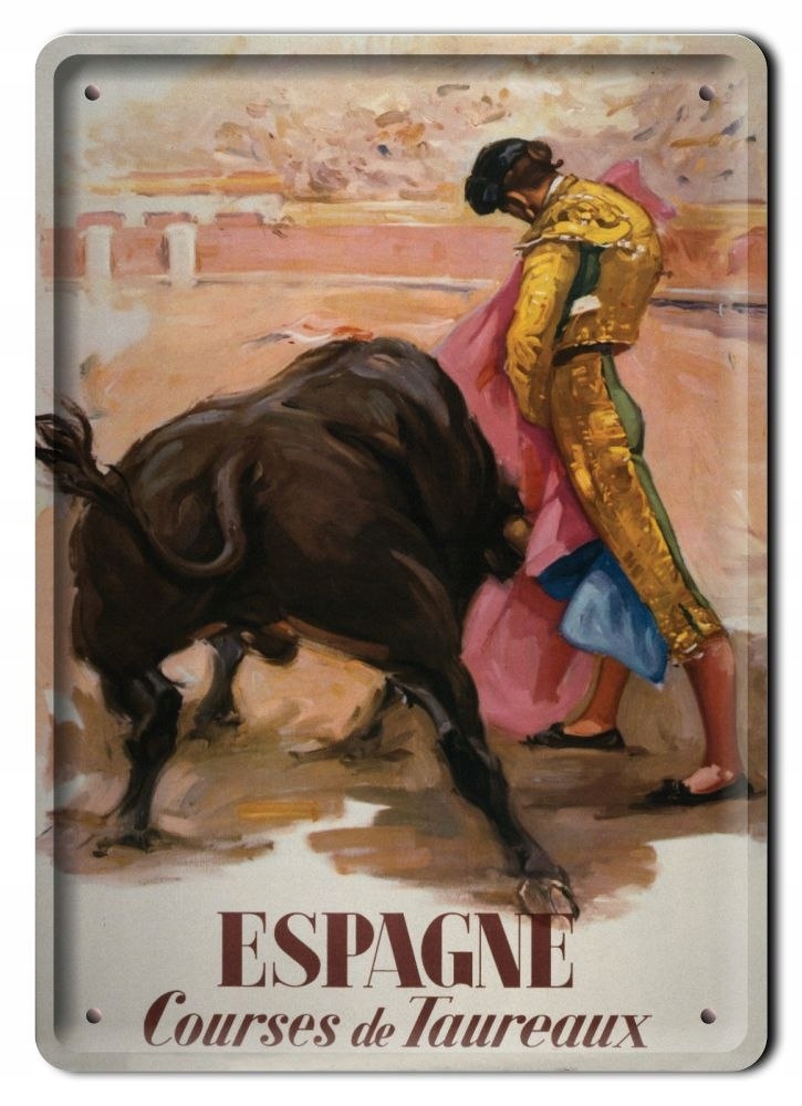 Korida Plakat Metalowy Szyld Retro Vintage #11126
