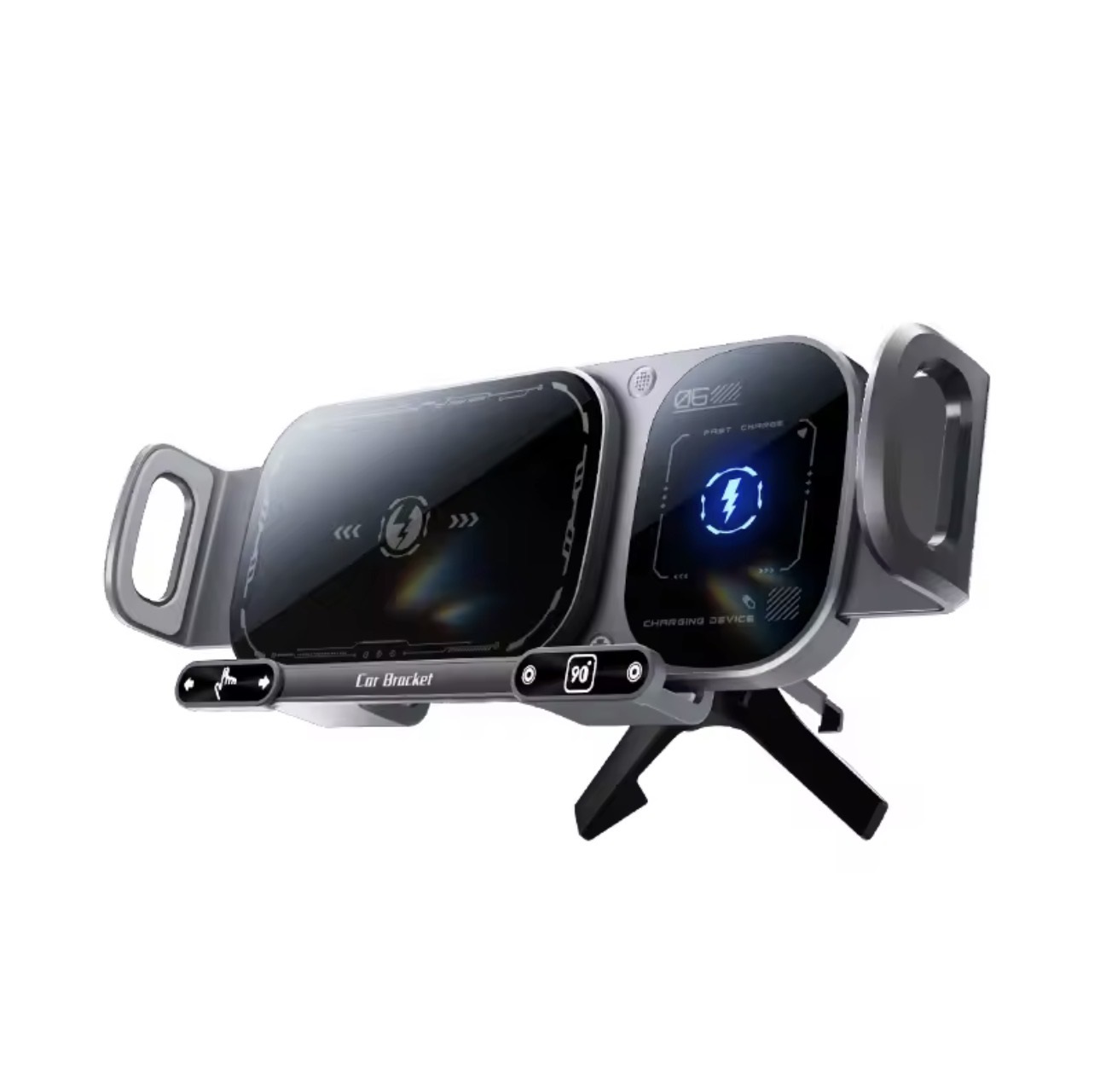 Držák Do Auta Nabíječka 15W Otočný iPhone Samsung Fold Tablet