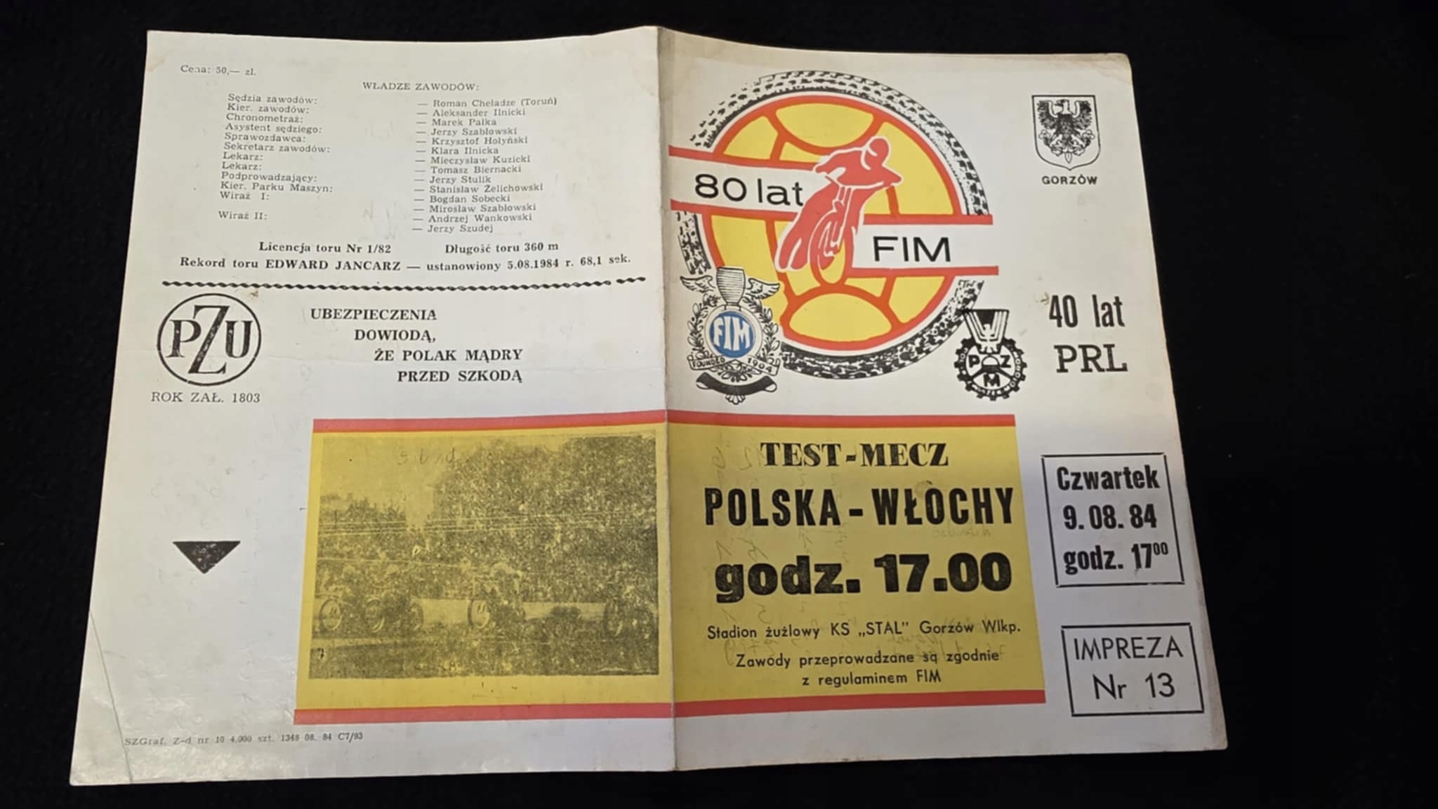 TEST MECZ POLSKA WŁOCHY 1984