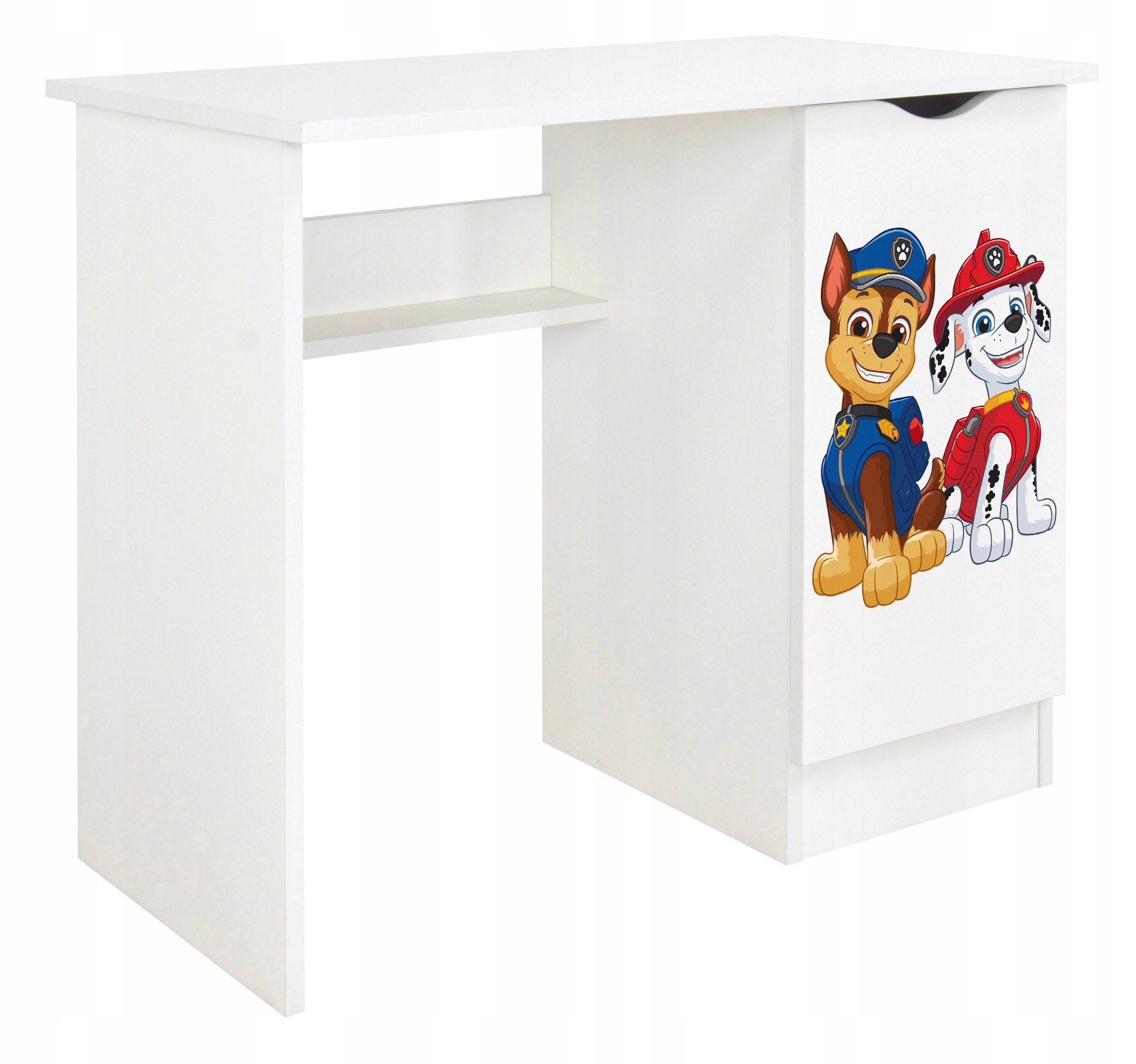 Písací stôl Labková patrola s detskou vzdelávacou skrinkou, na hranie, učenie 90x50x77
